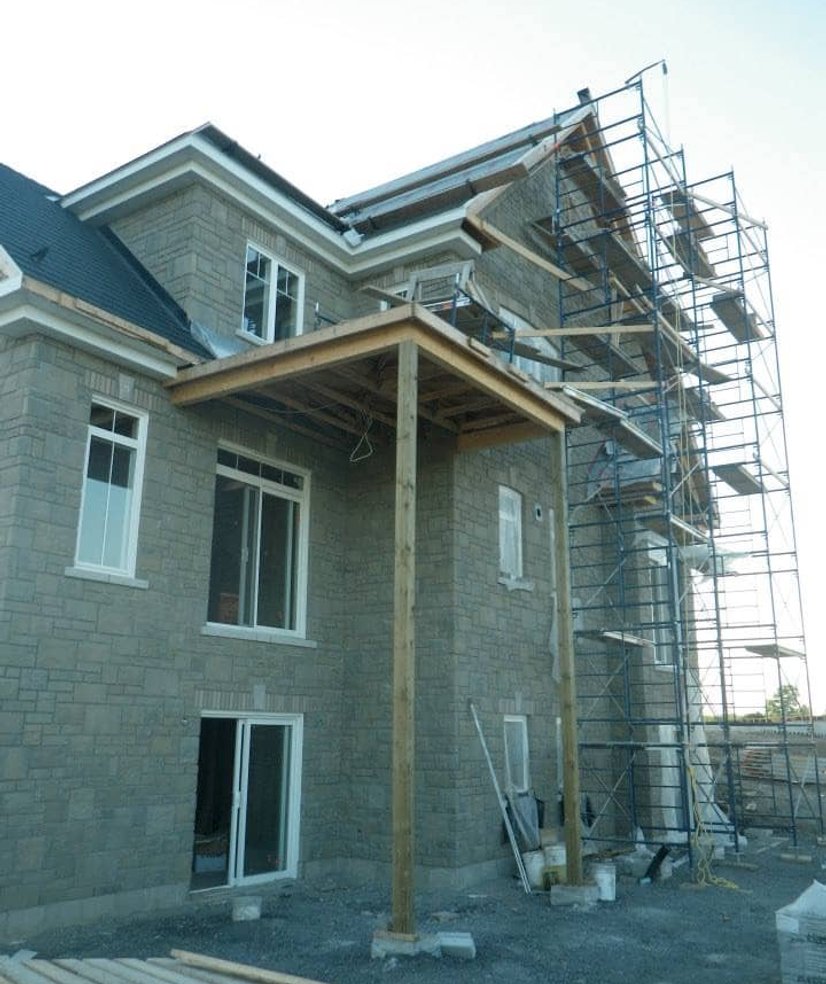 Stone Veneer wrapped around the house